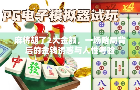 麻将胡了2大金额，一场赌局背后的金钱诱惑与人性考验