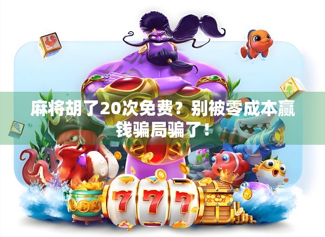 麻将胡了20次免费？别被零成本赢钱骗局骗了！