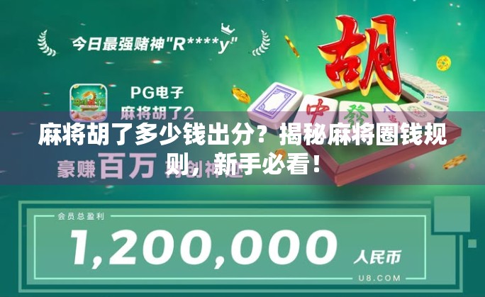 麻将胡了多少钱出分？揭秘麻将圈钱规则，新手必看！
