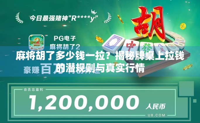 麻将胡了多少钱一拉?揭秘牌桌上拉钱的潜规则与真实行情 麻将胡了多少钱一拉?揭秘牌桌上拉钱的潜规则与真实行情