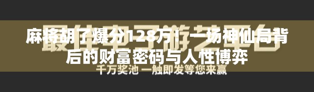 麻将胡了爆分128万！一场神仙局背后的财富密码与人性博弈