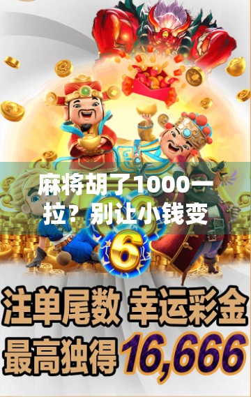 麻将胡了1000一拉？别让小钱变成大坑！