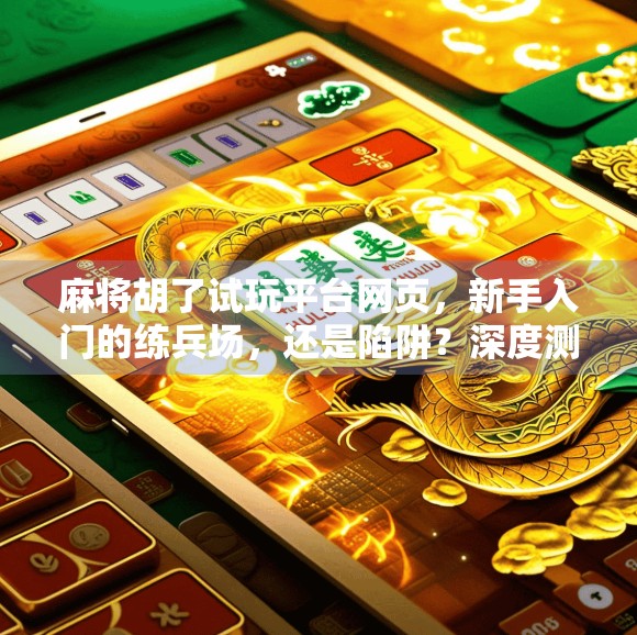 麻将胡了试玩平台网页，新手入门的练兵场，还是陷阱？深度测评来了！