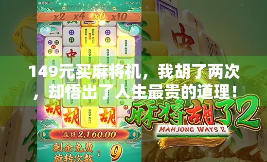 149元买麻将机，我胡了两次，却悟出了人生最贵的道理！
