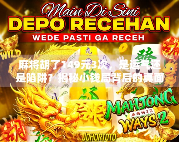 麻将胡了149元3次,是运气还是陷阱?揭秘小钱局背后的真面目! 麻将胡了149元3次,是运气还是陷阱?揭秘小钱局背后的真面目!