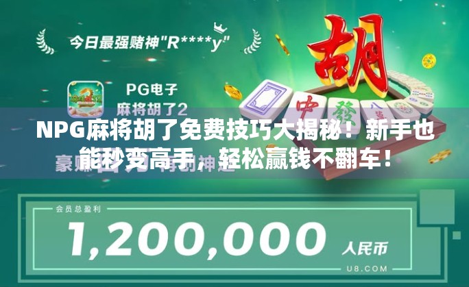 NPG麻将胡了免费技巧大揭秘！新手也能秒变高手，轻松赢钱不翻车！