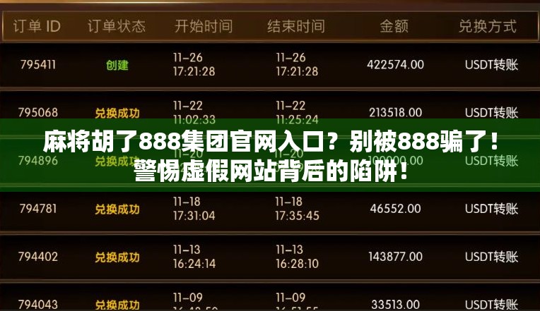麻将胡了888集团官网入口？别被888骗了！警惕虚假网站背后的陷阱！